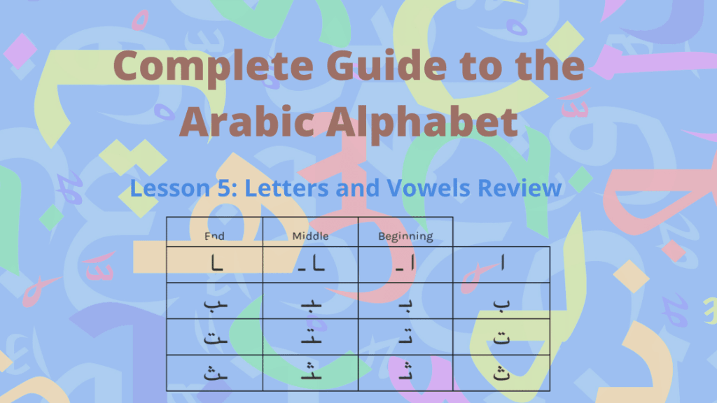 Arabic Letters and Vowels