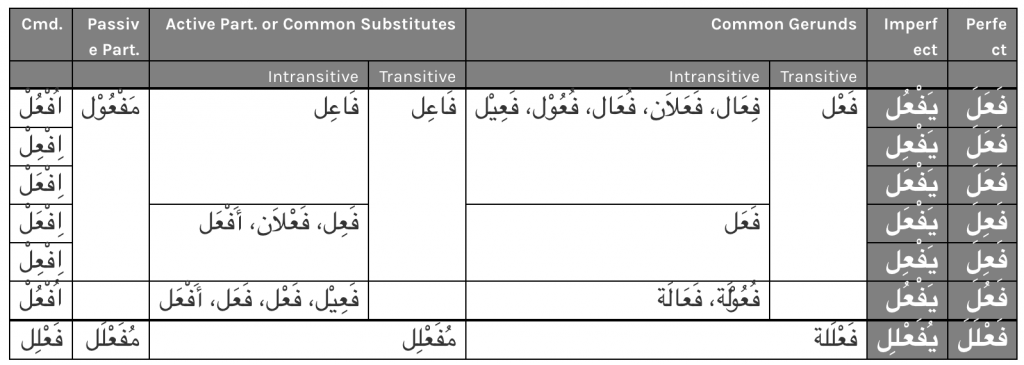 Arabic Verb Forms