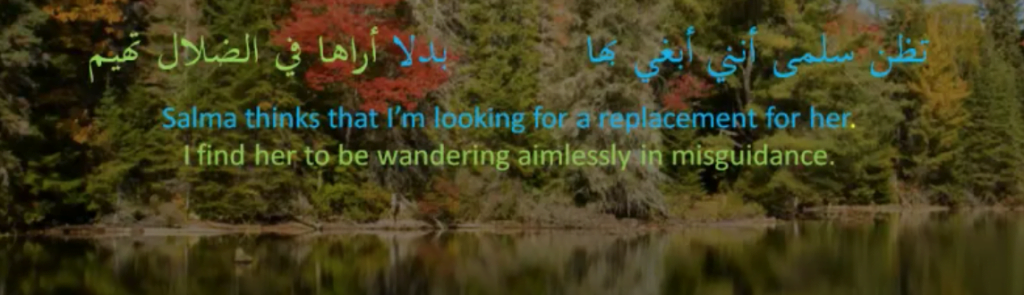 Arabic poetry example of not using waw because it corrupts the meaning