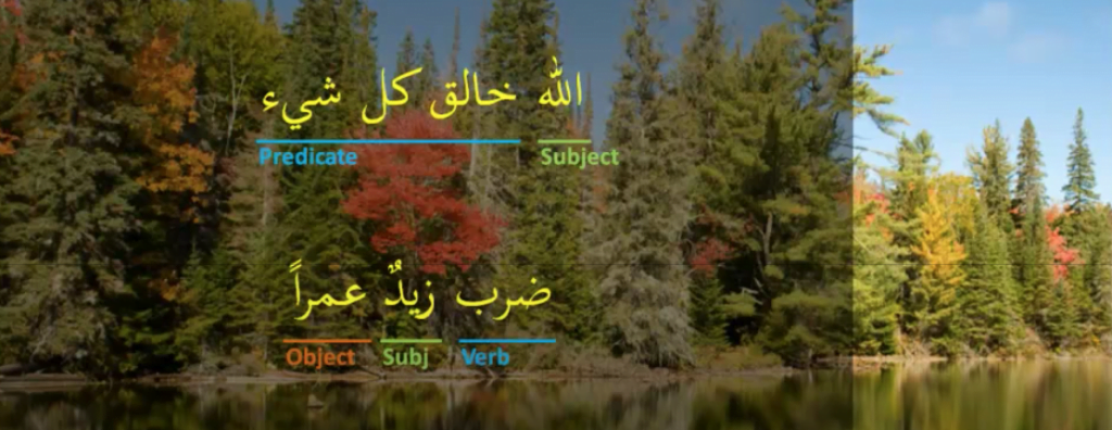 Standard Arabic sentences where the subject is mentioned