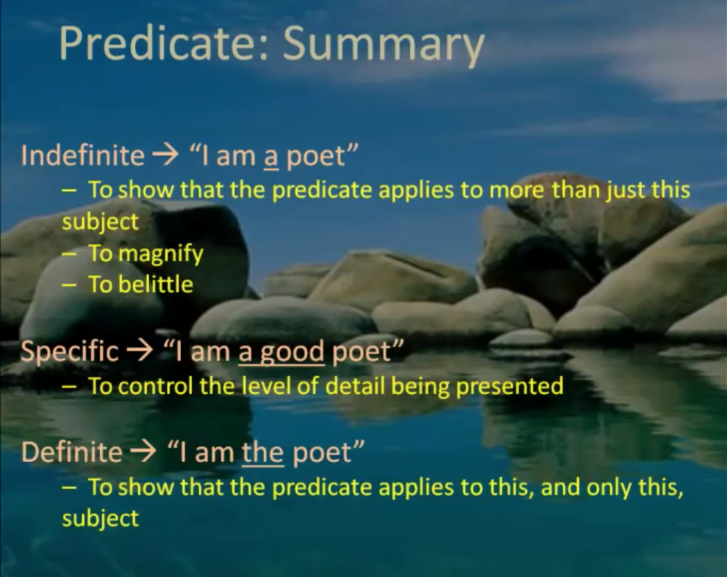 Different types of predicate in Arabic from the perspective of definiteness 